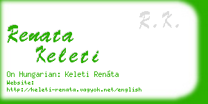 renata keleti business card
